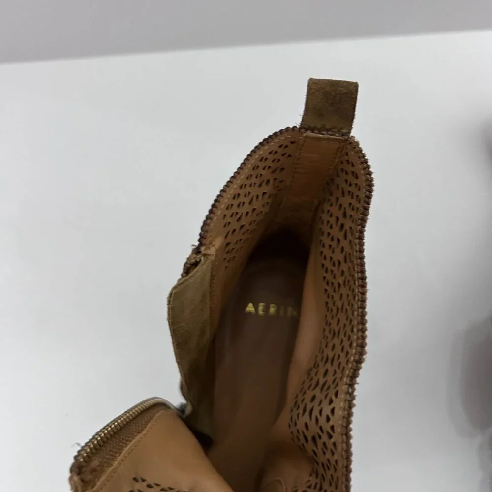 Aerin Women's Heeled Ankle Boot Bootie 'Tilstone' Tan Size 6 M Italian Leather - Picture 9 of 9